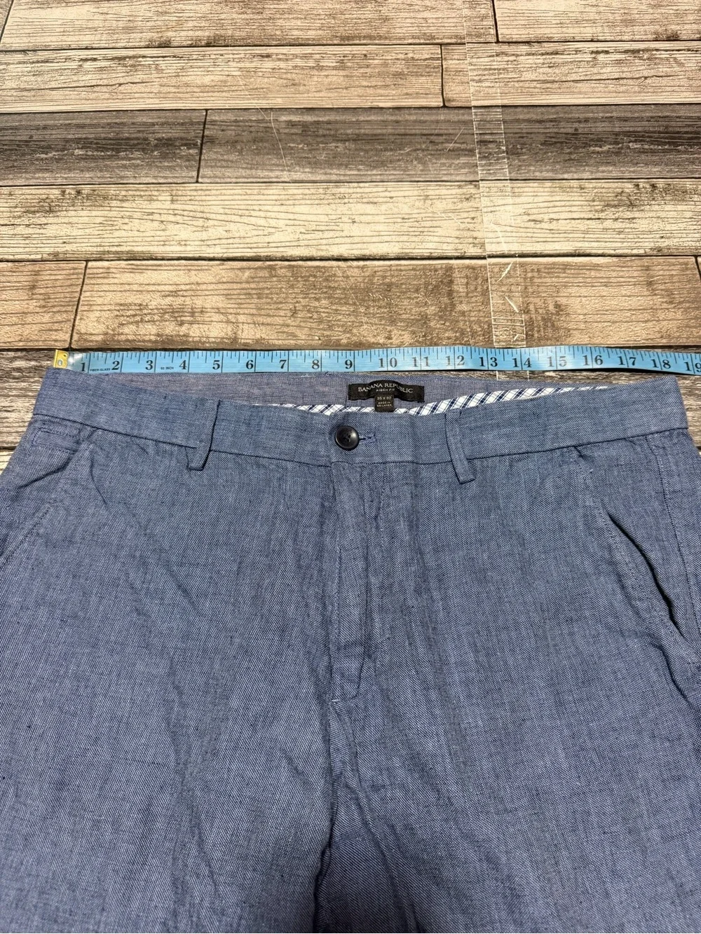 Banana Republic Aiden Linen Blend Pants Men’s 35x32 Blue